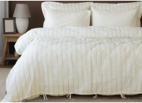 Постельное белье Washed Cotton Loom And Flow - Tiara Cream (Турция), евро